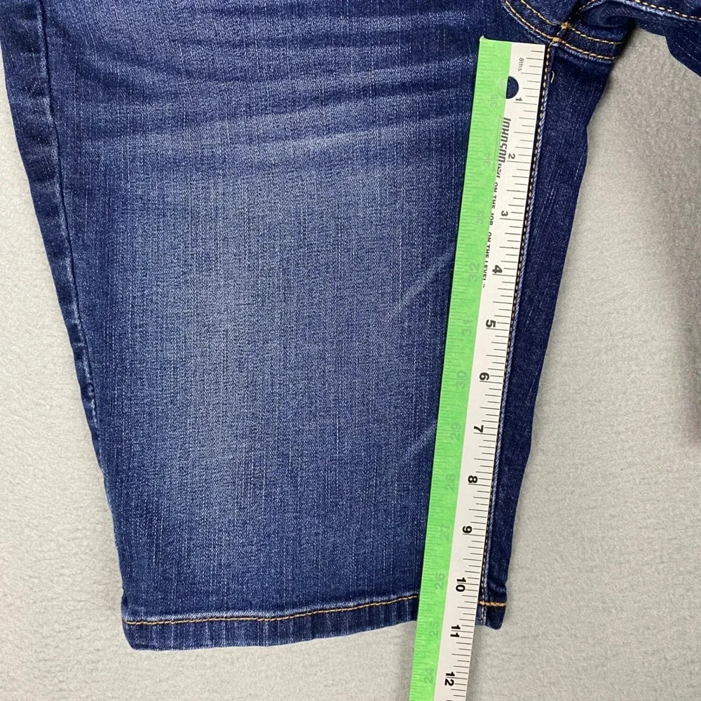 a.n.a Denim Bermuda Stretch Dark Wash Jean‎ Shorts Womens 6 Blue